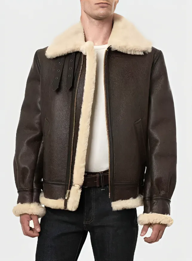 Men's B3 Bomber Shearling Leather Jacket - LEE Leather Jackets