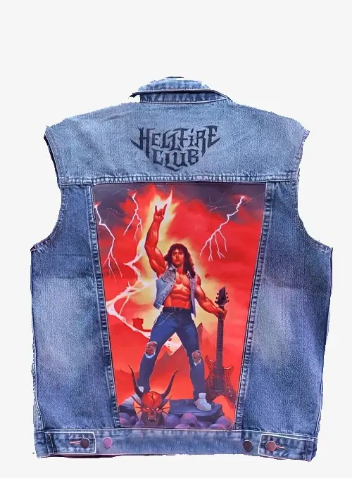 Stranger Things Eddie Munson Printed Blue Vest - Lee Leather Jackets