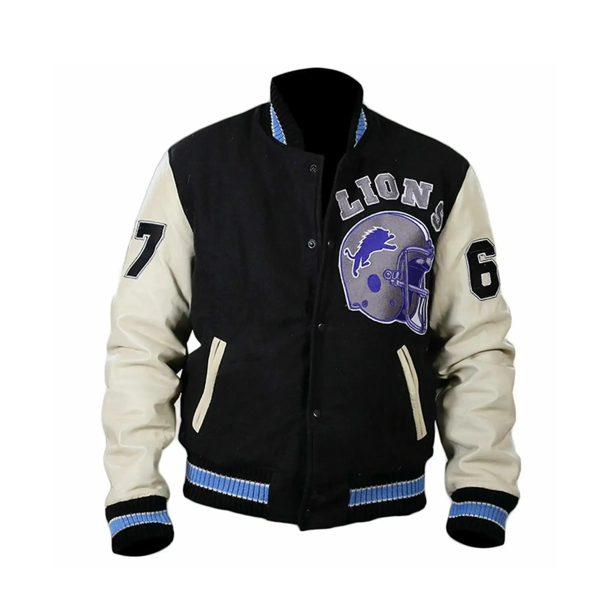 Detroit Lions Varsity Jacket - LEE Leather Jackets